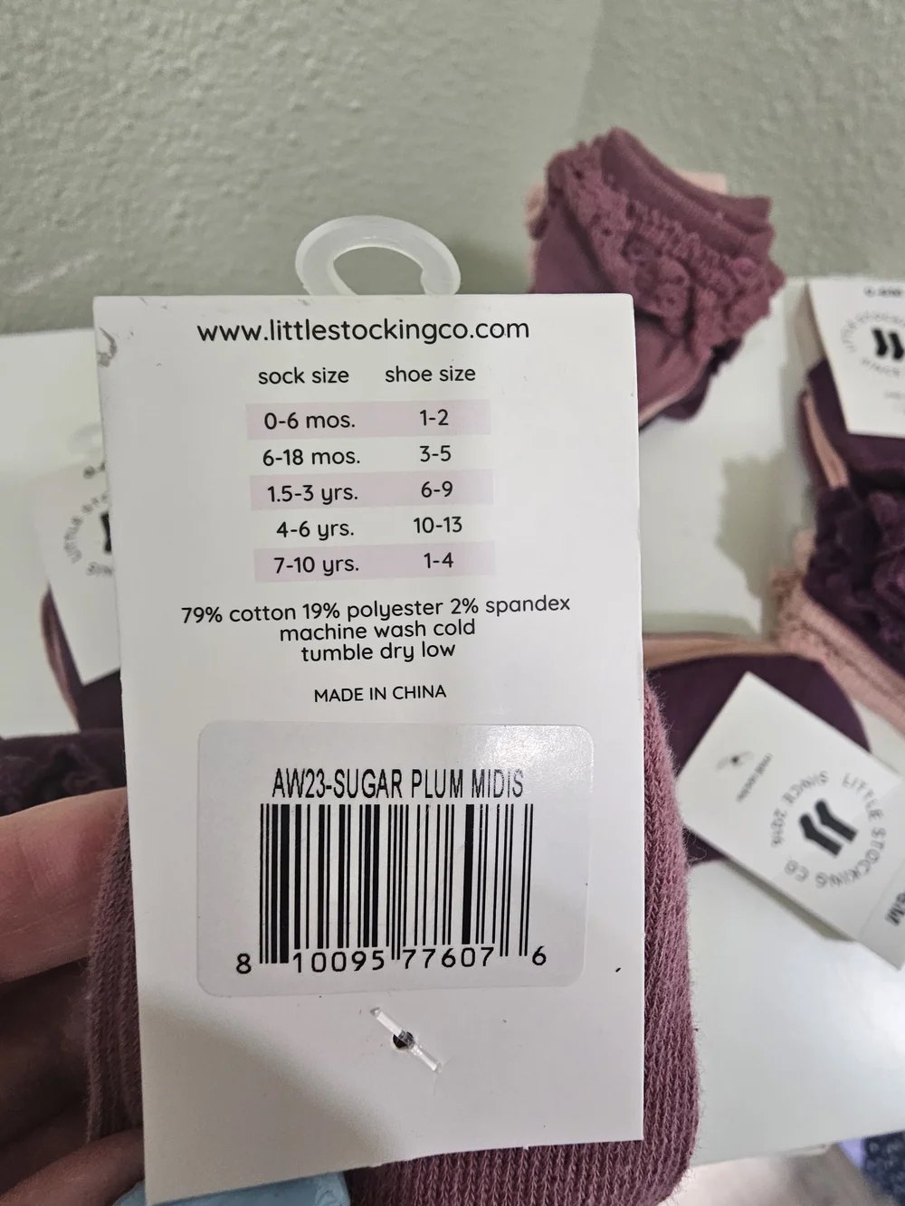 Kids Ruffle Midi Socks - (0-6M) 6 Packs Of 3 Each, Brand New